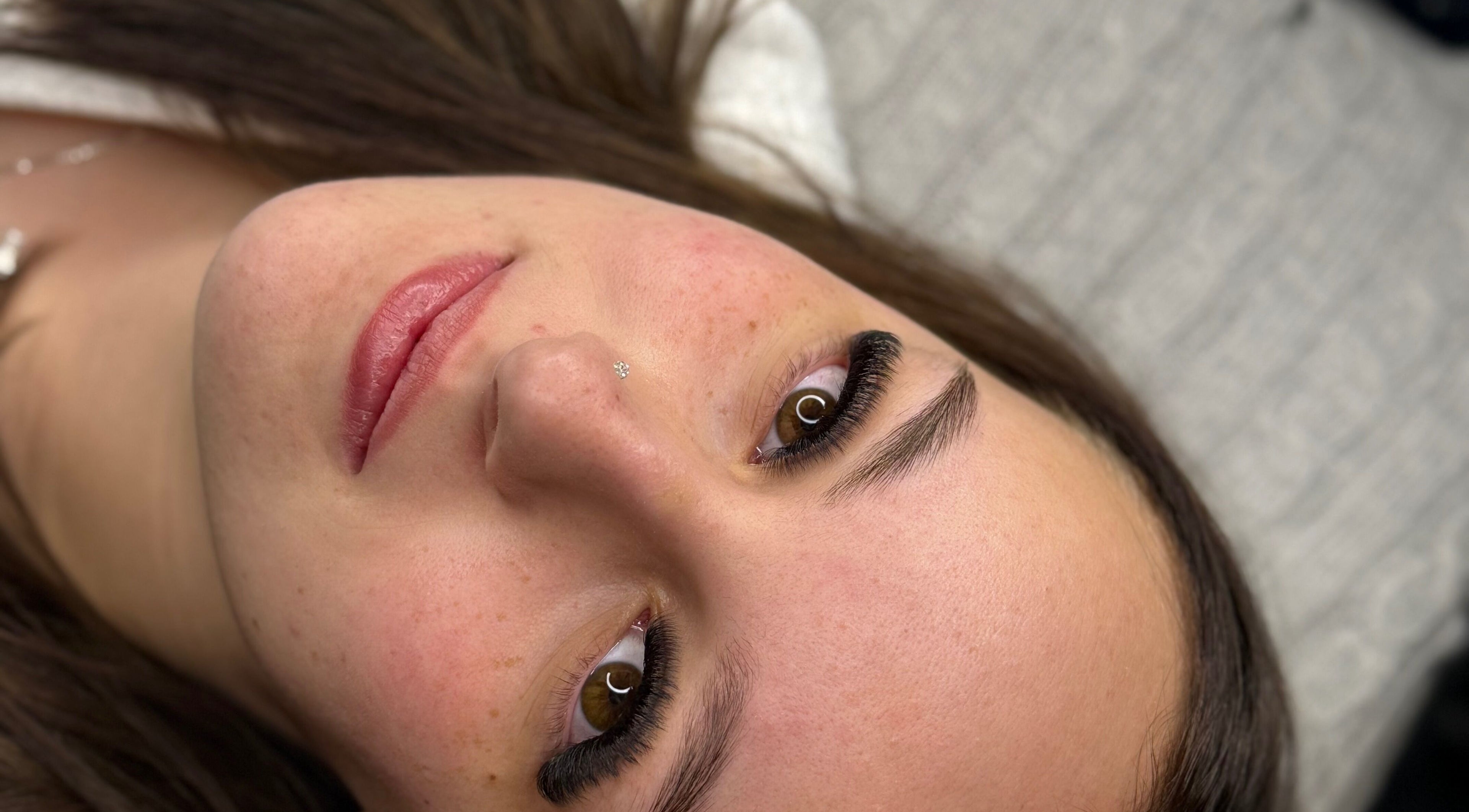 Close-up of eyelash extensions at Lashed By Paige, Davoren Park, South Australia, AU.
