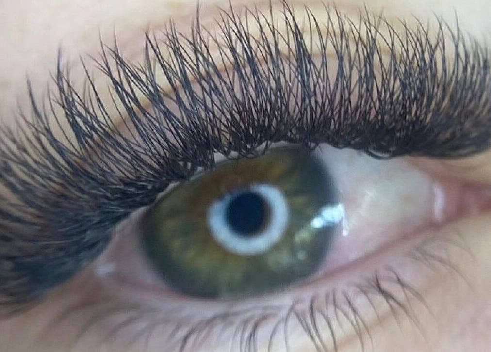 Close-up of stunning eyelash extensions at Luxemallia, Bexley, New South Wales, AU.