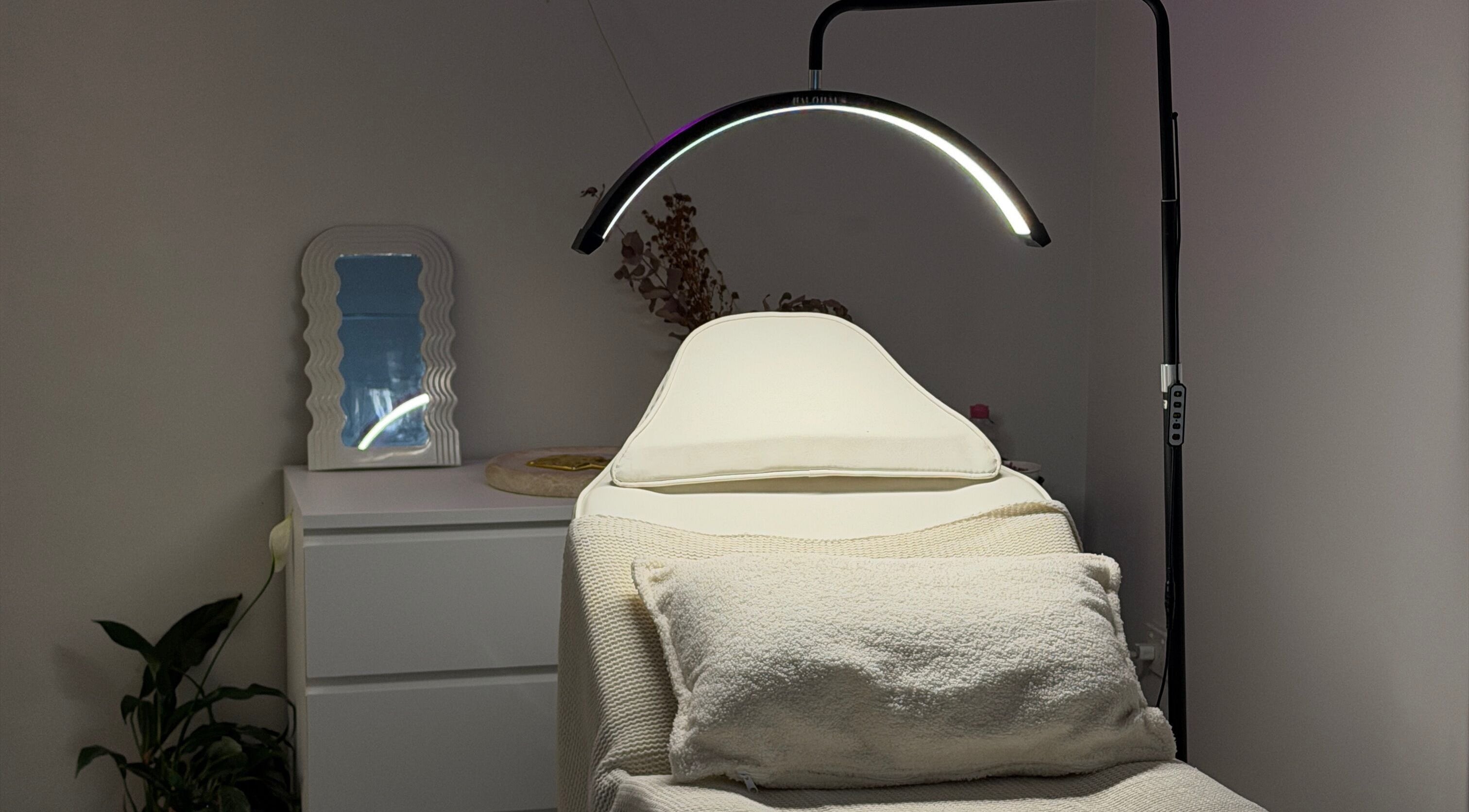 Luxemallia spa bed with ambient lighting in Bexley, New South Wales, AU.