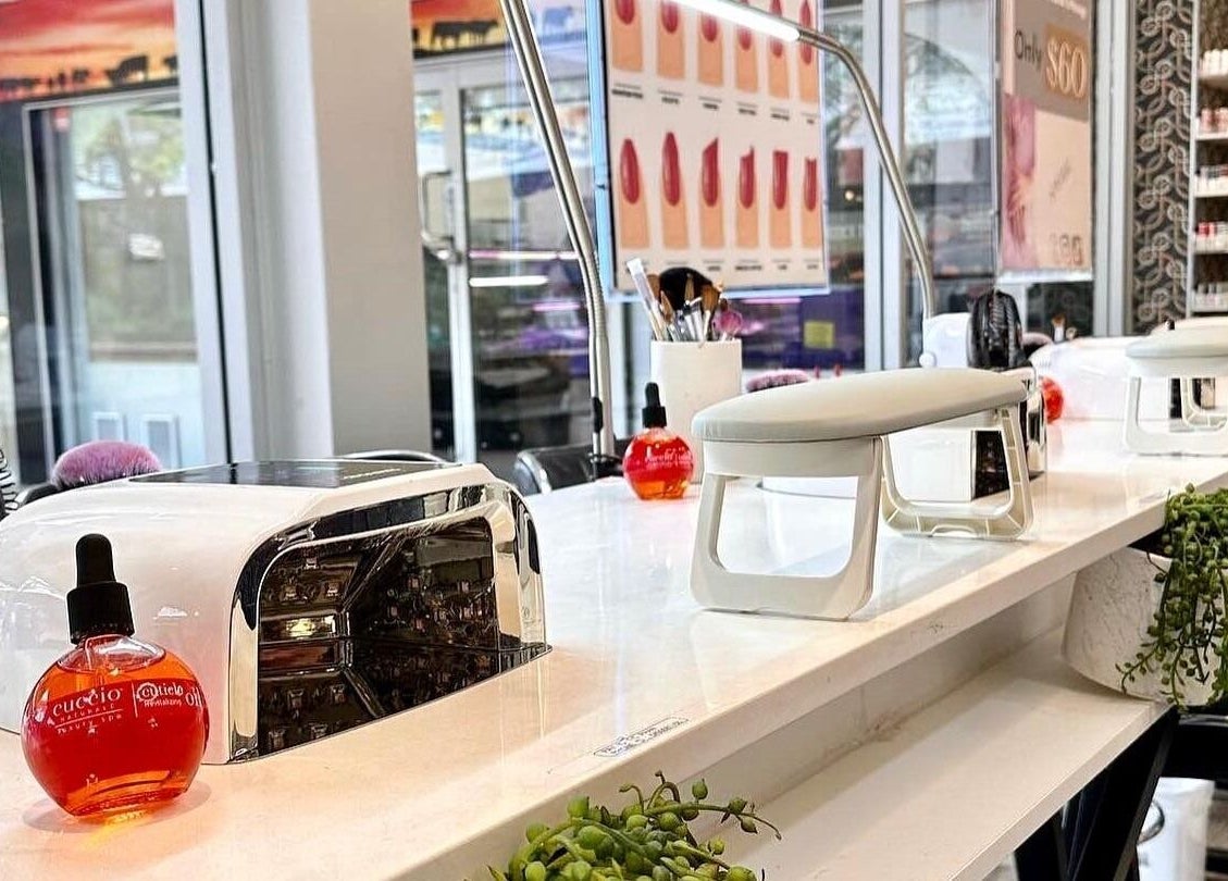 Modern nail station at Tip Toe Nail Salon - Dickson, showcasing tools and decor. Located in Dickson, Australian Capital Territory, AU.