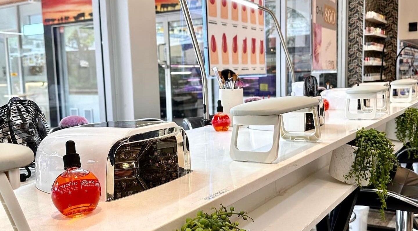 Modern nail station at Tip Toe Nail Salon - Dickson, showcasing tools and decor. Located in Dickson, Australian Capital Territory, AU.