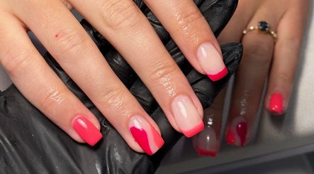 Elegant pink and white nail art by Nails by Molly in Falkirk, Scotland, GB.
