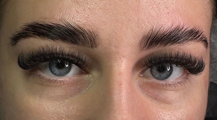 Close-up of styled lashes at That Beauty Book, Nottingham, England, GB.