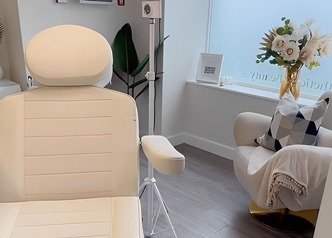Elegant treatment room at The Aesthetics and Beauty Co - Ilkeston, England, GB, featuring a plush reclining chair.