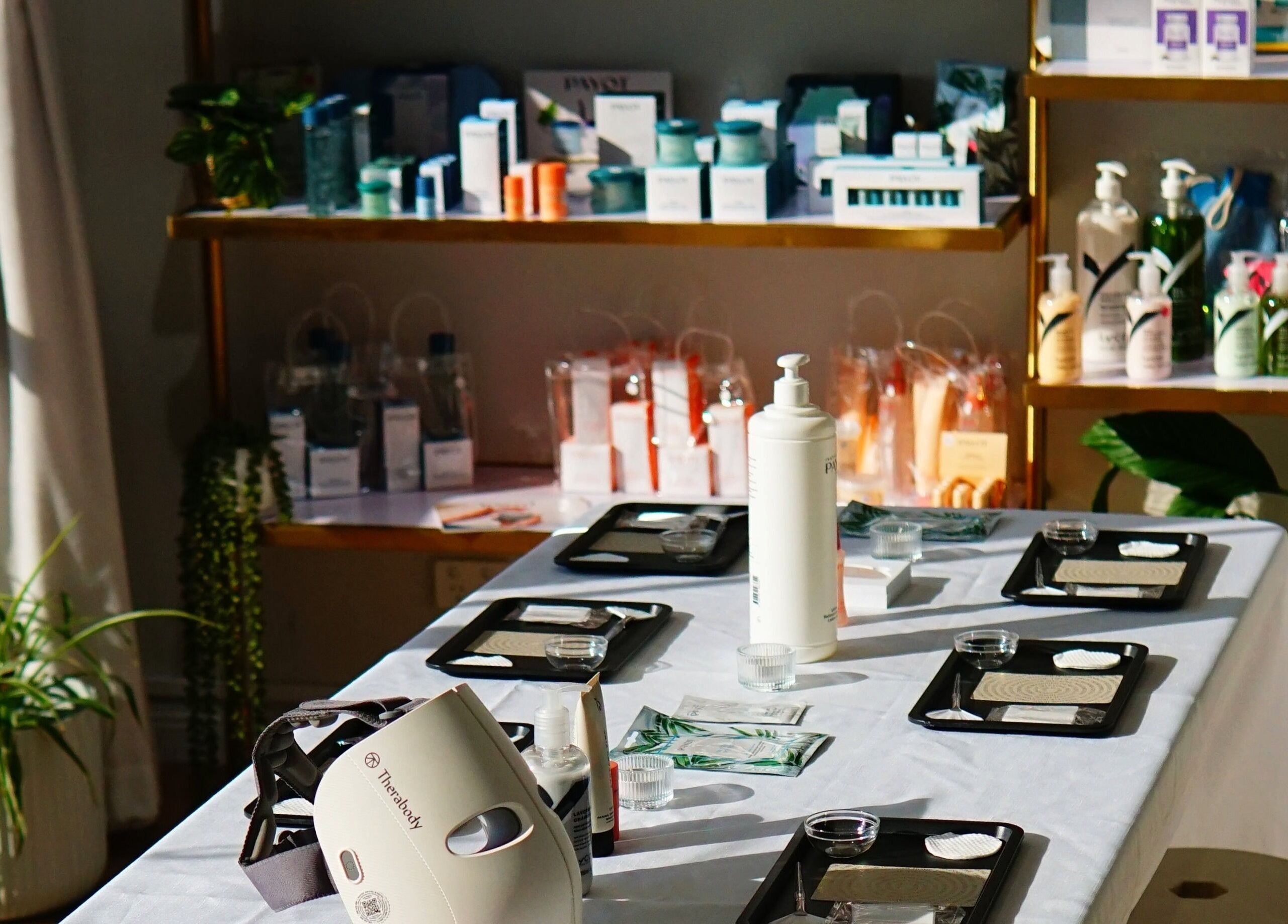 Flawless Beauty Newport: Spa products and tranquil setup at Newport, Queensland, AU for holistic wellness.