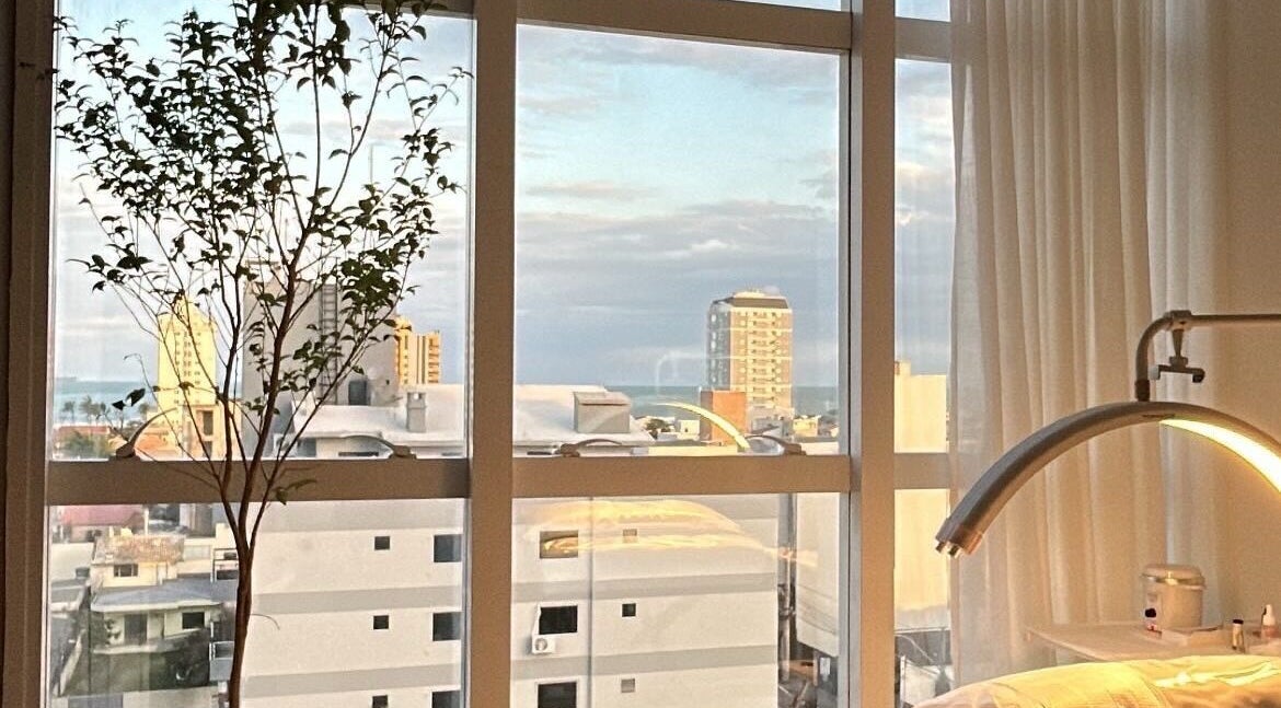 Vista urbana relaxante do Nayara Kogler, Santa Catarina, Santa Catarina, BR, com janela ampla.