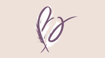 Elegant feather logo of Beautiology, Auckland, Auckland, NZ. Symbolizes beauty and tranquility.