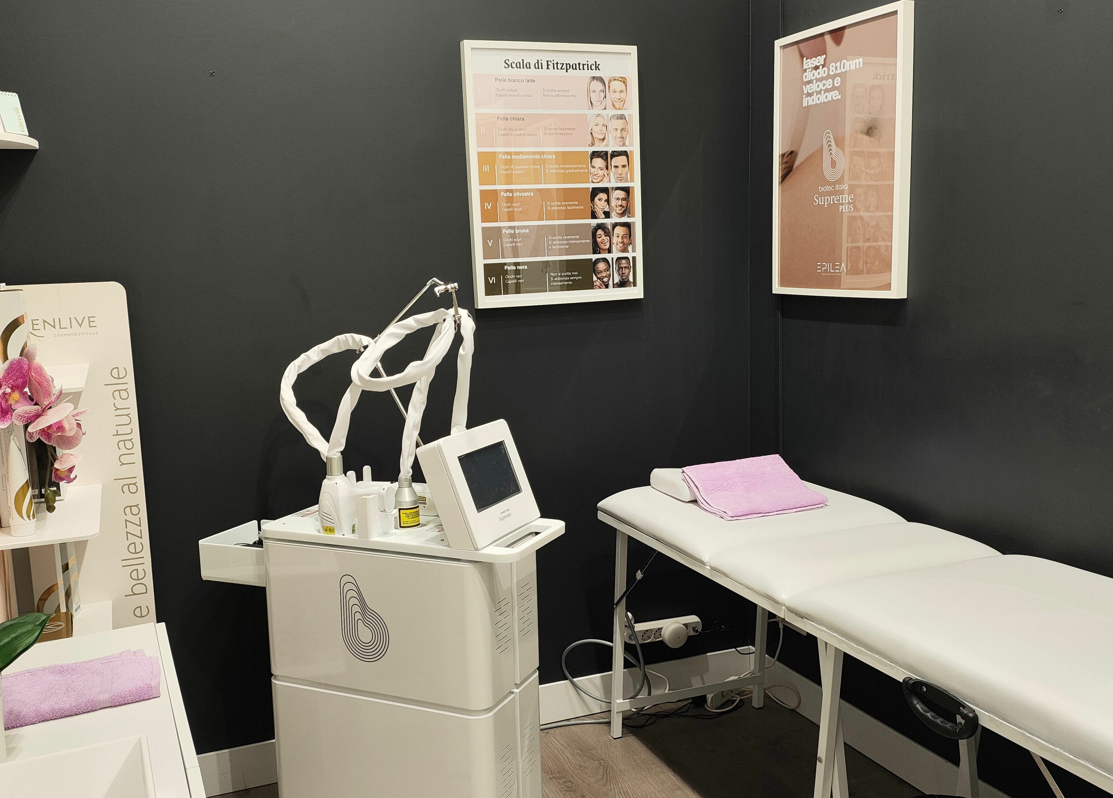 Stanza trattamenti moderna presso Epilea Milano, Milano, Lombardia, IT con attrezzatura avanzata.