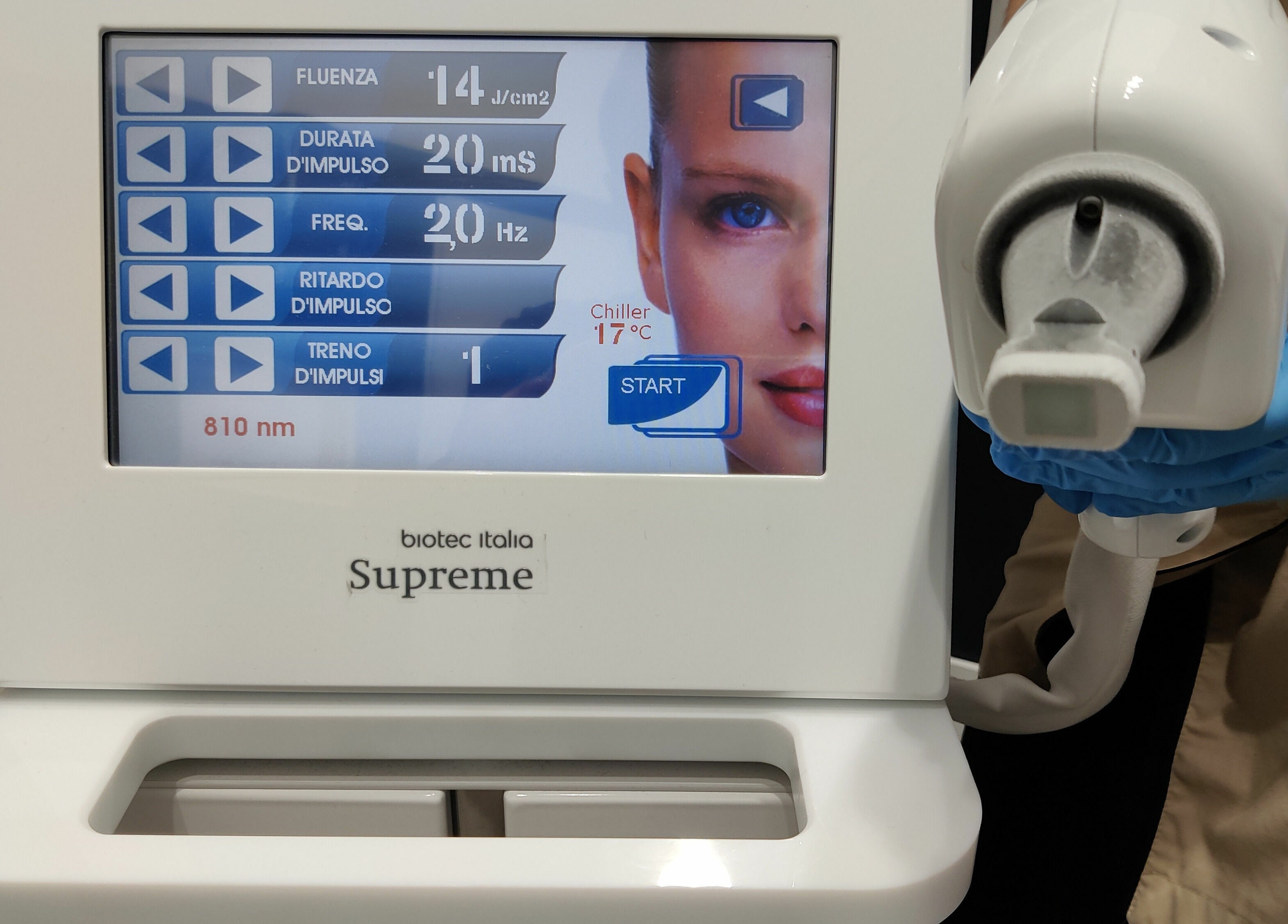 Macchina biotec Italia Supreme in uso a Epilea Milano, Milano, Lombardia, IT per trattamenti di bellezza.