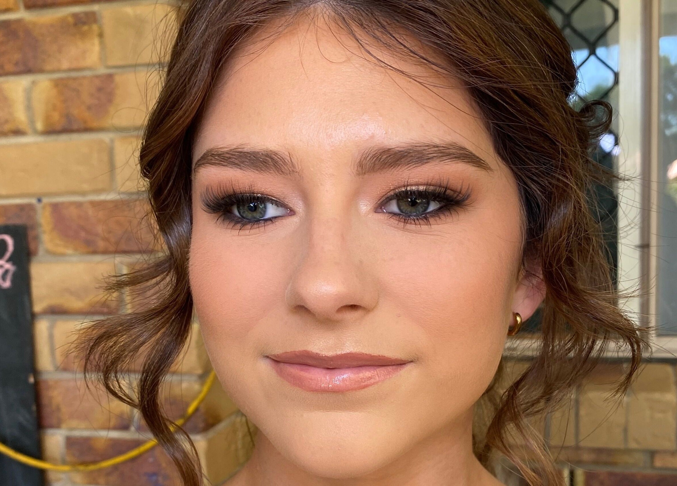 Close-up of elegant makeup look by Shell Caroline Makeup at Brassall, Queensland, AU.