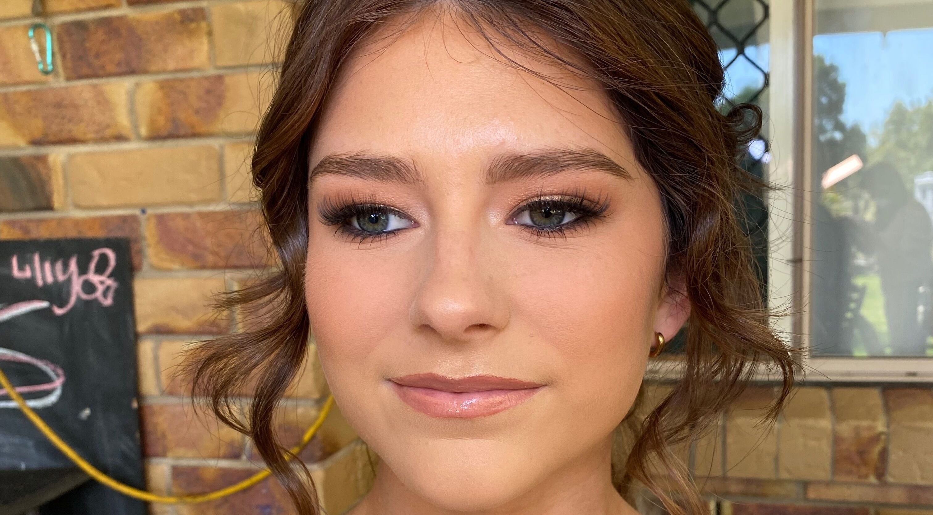 Close-up of elegant makeup look by Shell Caroline Makeup at Brassall, Queensland, AU.