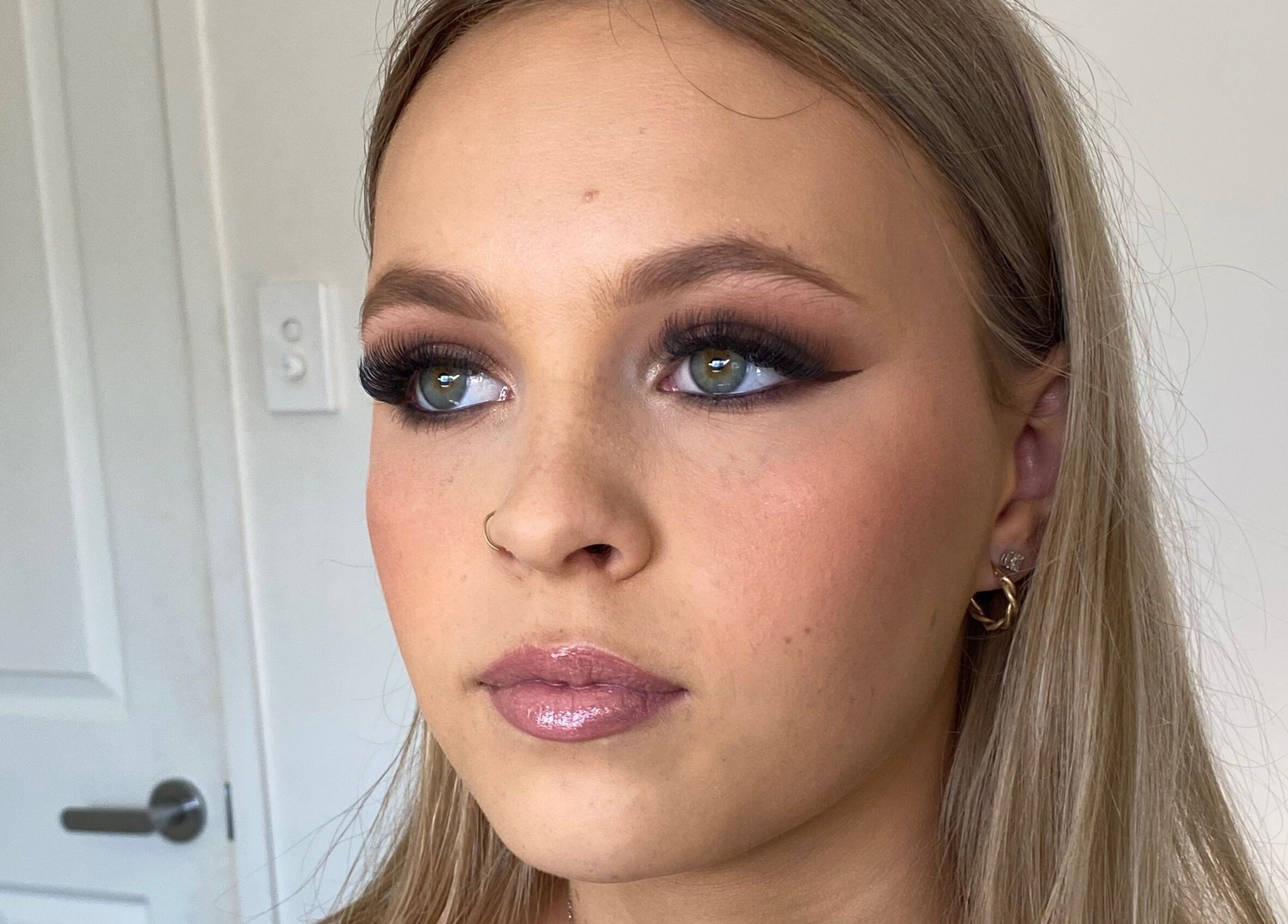Close-up of elegant makeup at Shell Caroline Makeup, Brassall, Queensland, AU, showcasing expert artistry.