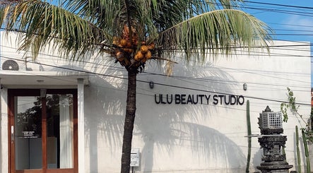 Front entrance of ULU Beauty Studio in Bali, ID featuring tropical decor and serene environment.