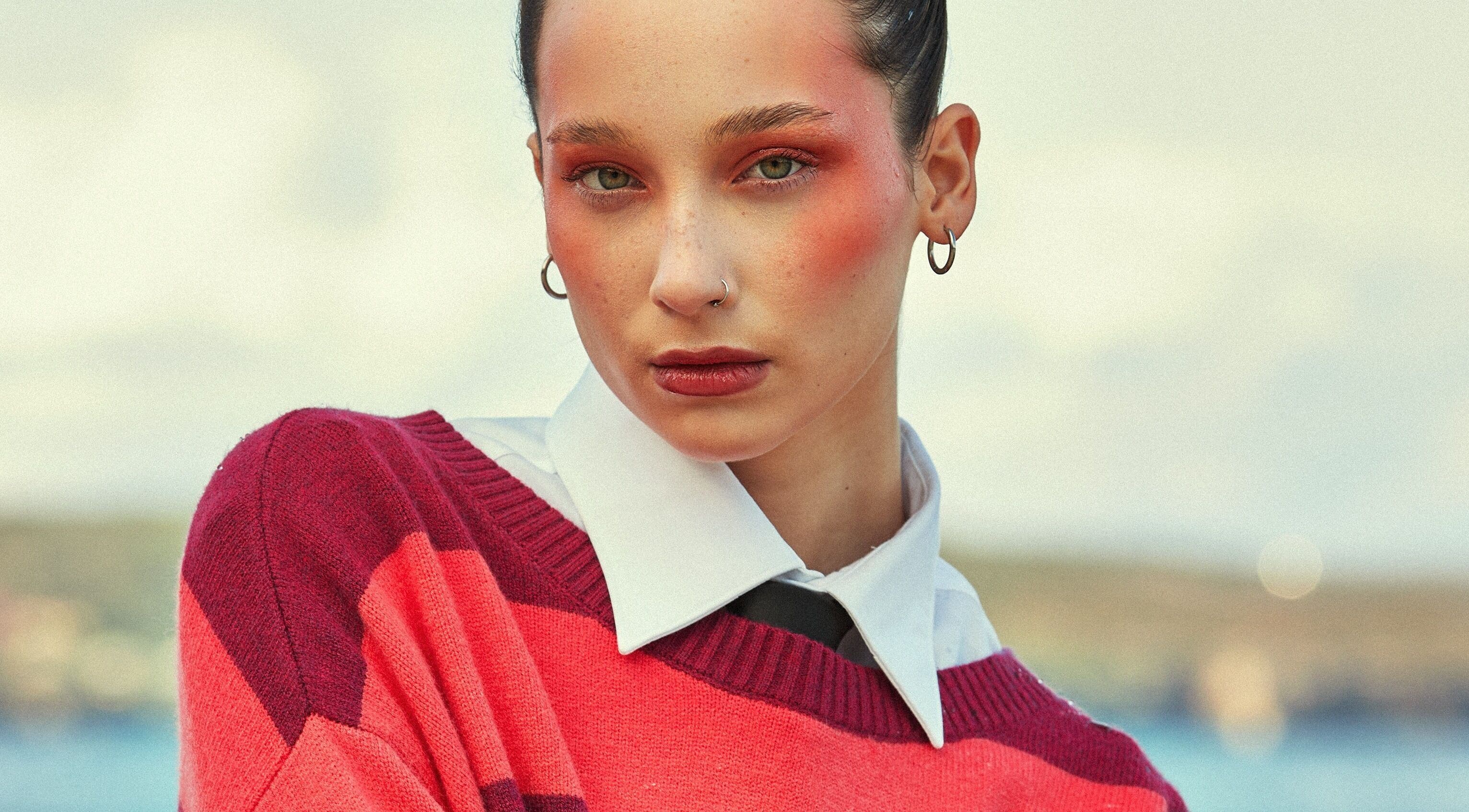 Model showcasing bold makeup by Shreya Pathak MUA in Kellyville, New South Wales, AU.