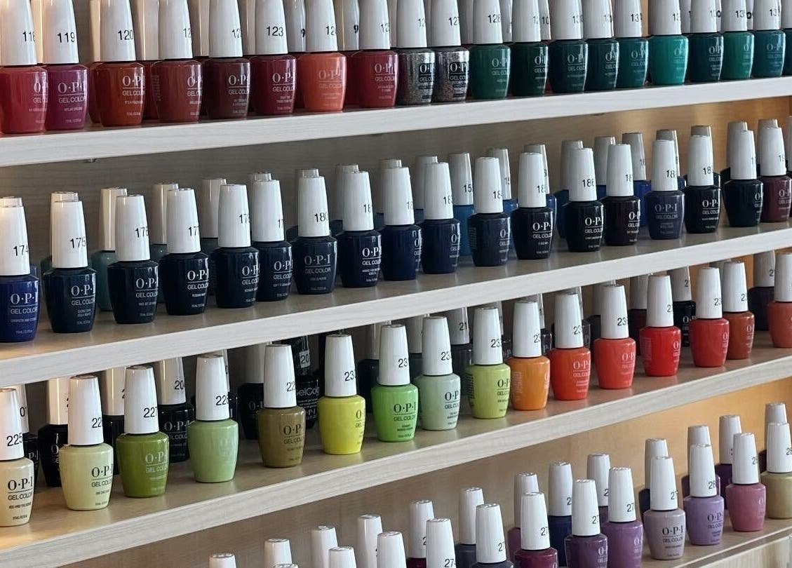 Vibrant nail polish selection at Diamond Day Spa, Lower Hutt, Wellington, NZ.