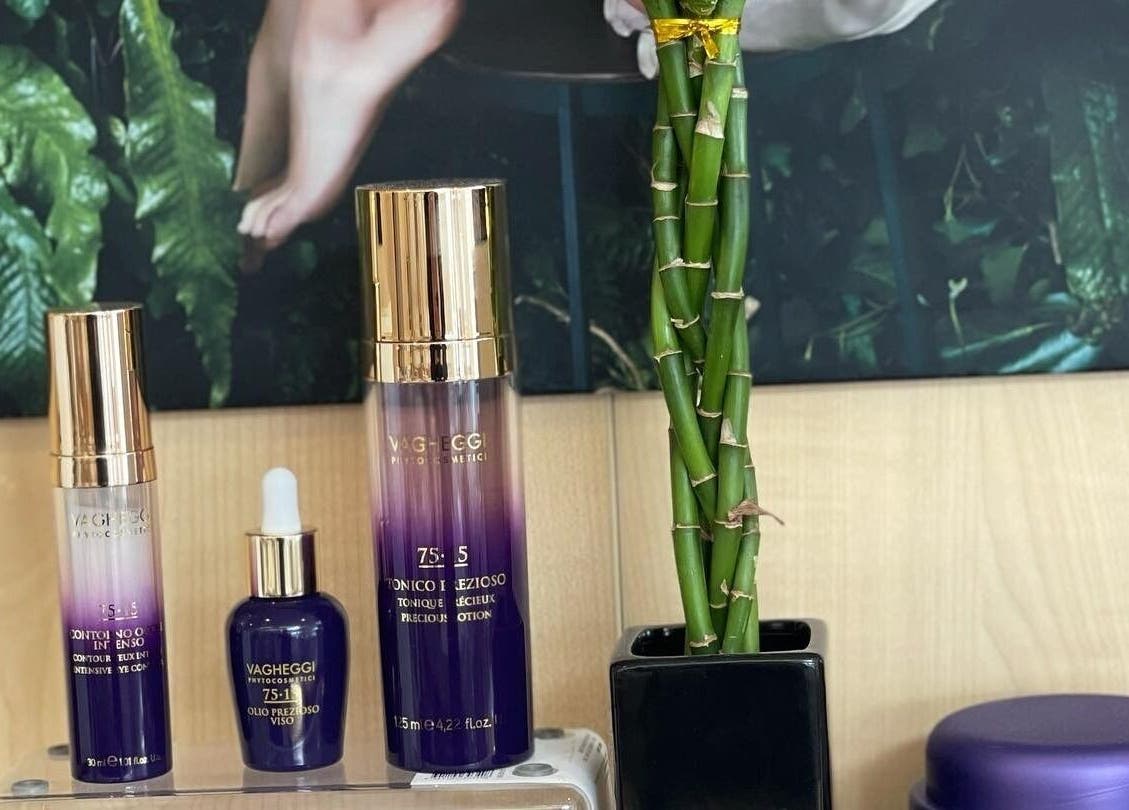 Elegant beauty products displayed at Diamond Day Spa, Lower Hutt, Wellington, NZ for a luxurious experience.