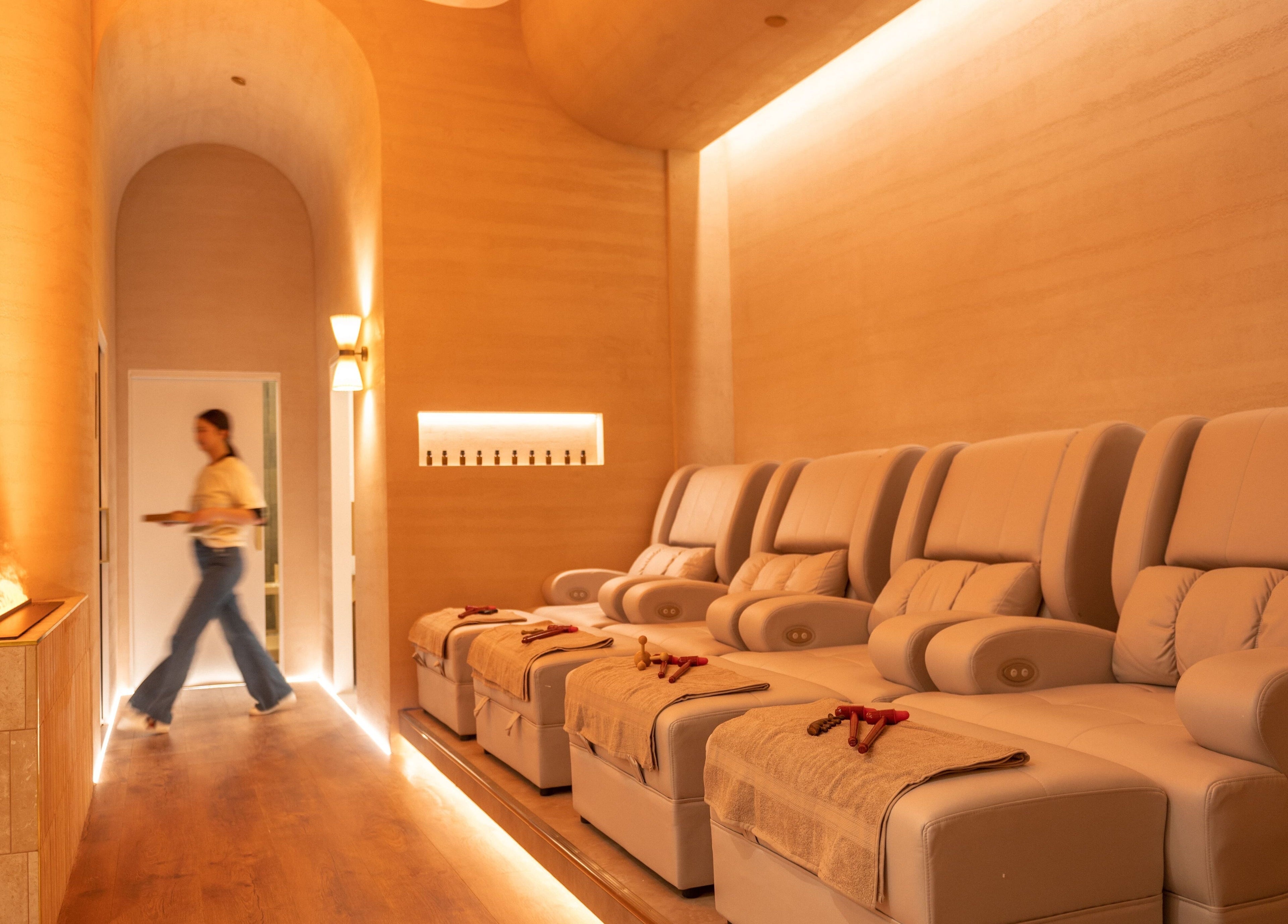 Relaxing massage chairs at Ambience Wellness - Karrinyup, Karrinyup, Western Australia, AU. Tranquil spa setting.