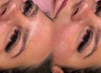 Elegant eyelash extensions at House Of Treatments, Poole, England, GB, showcasing a flawless beauty finish.