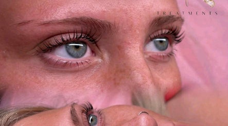Close-up of expertly treated lashes at House Of Treatments, Poole, England, GB highlighting eye beauty.