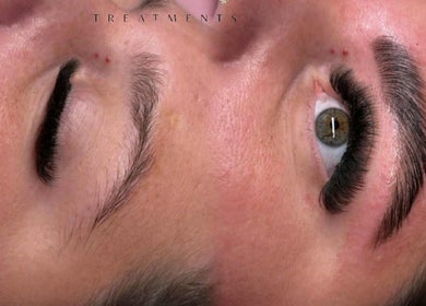 Perfectly shaped eyebrows and lashes at House Of Treatments in Poole, England, GB.