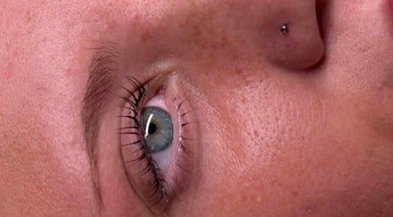Close-up eye treatment at House Of Treatments, Poole, England, GB, showcasing skin glow and relaxation.
