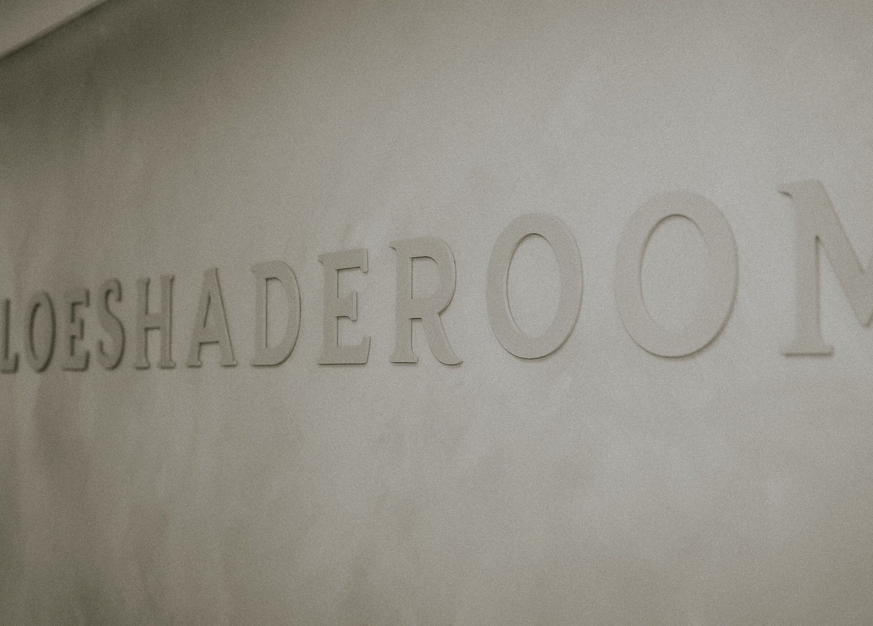 Elegant Chloe’s Shade Room sign on wall, Tempe, Arizona, US.