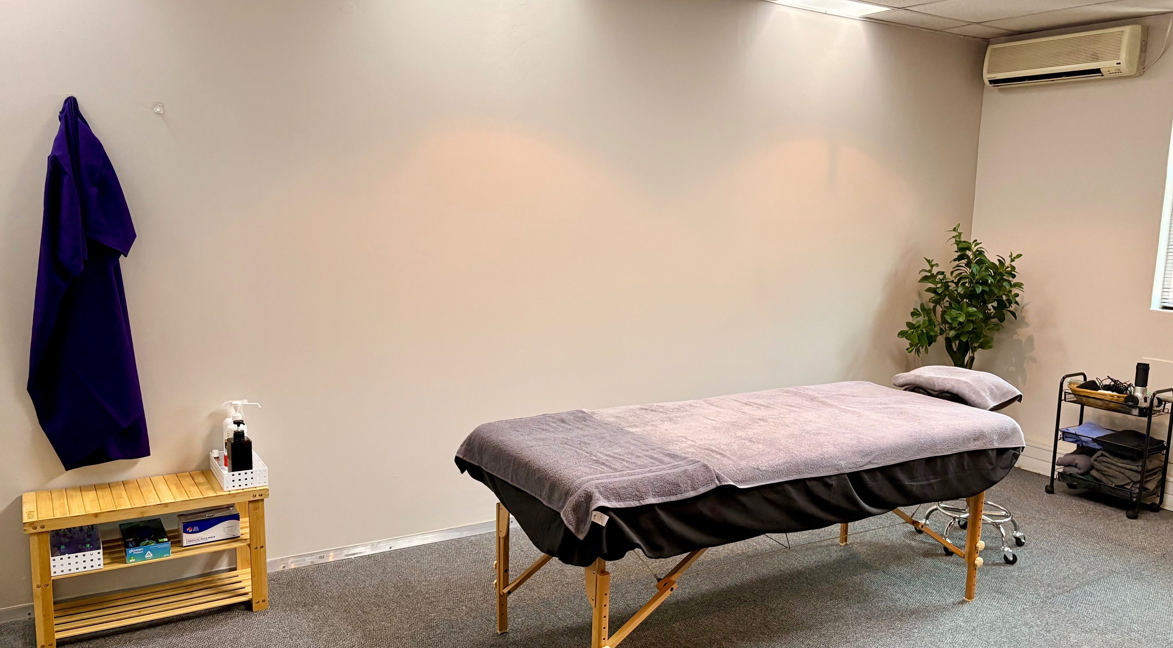 Calm therapy room at LX Sports Therapy in Sandton, Gauteng, ZA with massage table and soothing decor.