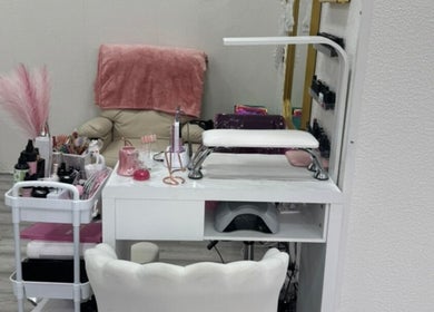 Stylish beauty station at Matylashes and Beauty in London, England, GB, showcasing a professional setup.