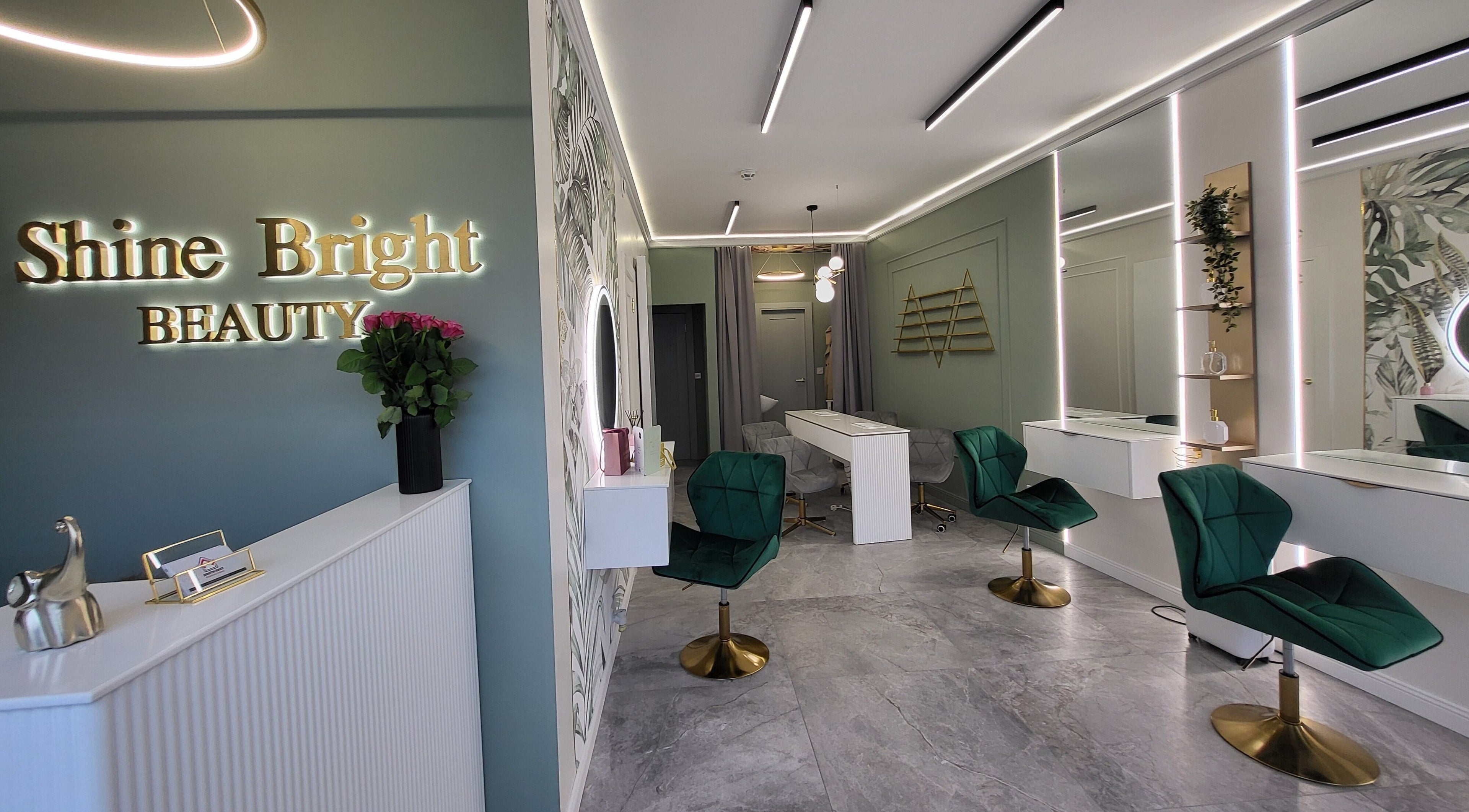 Luxurious interior of Shine Bright Beauty in Waterford, County Waterford, IE, featuring stylish seating and decor.