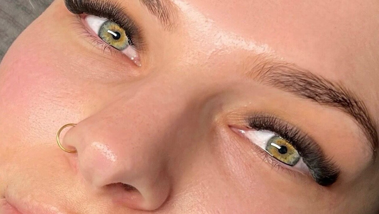 Close-up of stunning lash extensions at Lash Factory, Lilydale, Victoria, AU.