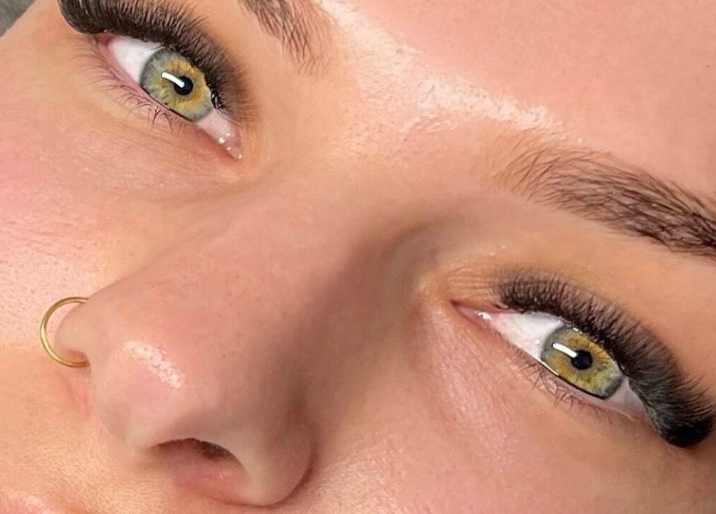 Close-up of stunning lash extensions at Lash Factory, Lilydale, Victoria, AU.