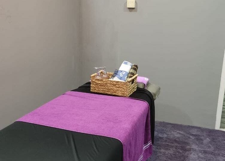 Relaxing massage room at Khawla Medispa (Mama Wellness) in Simpang Ampat, Pulau Pinang, MY, with cozy decor.