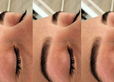 Expertly shaped eyebrows at Zahli Brows in Palmview, Queensland, AU showcasing fine brow design.