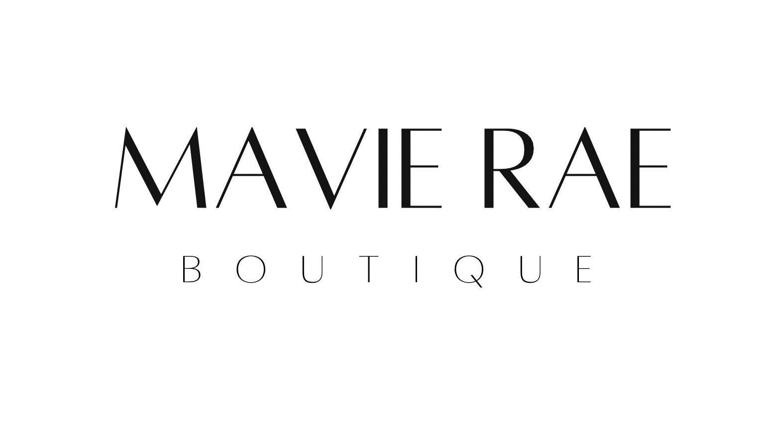 Mavie Rae Boutique logo at Jerramungup, Western Australia, AU. Stylish and modern branding.