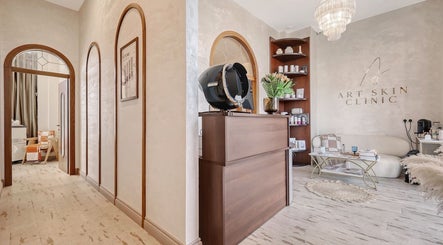 InBeauty | Iuliana Aesthetics, Writtle, England, GB. Sleek reception welcoming guests in a luxurious wellness setting.