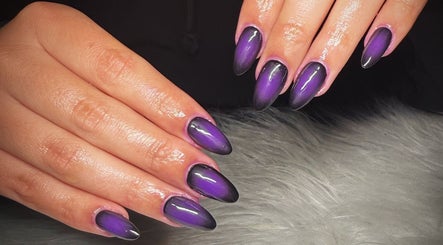 Stylish purple ombre nails at Glam Aesthetics, Christchurch, Canterbury Region, NZ.