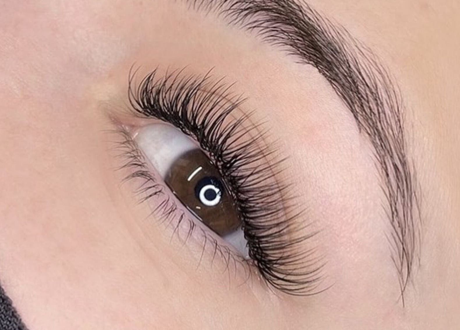 Closeup of eyelash extensions at Fancy Lash - Bondi Junction, New South Wales, AU showcasing detailed lash work.