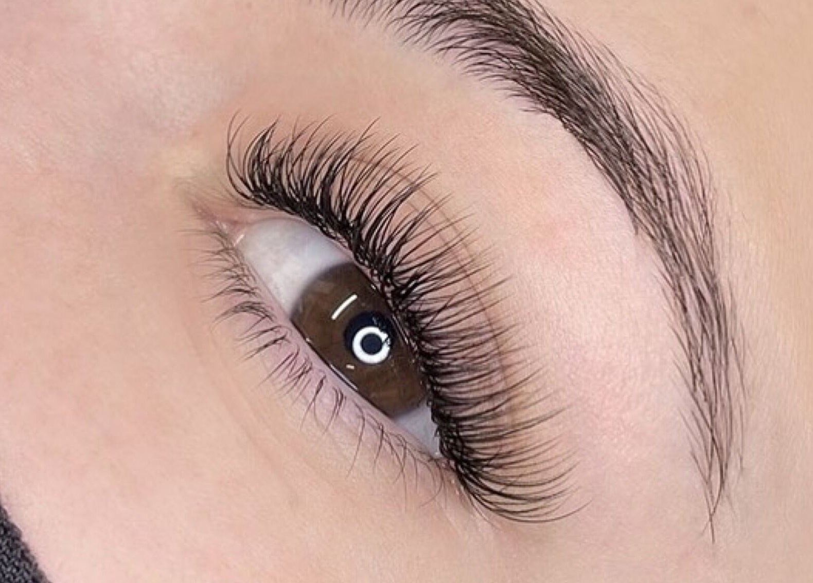 Closeup of eyelash extensions at Fancy Lash - Bondi Junction, New South Wales, AU showcasing detailed lash work.