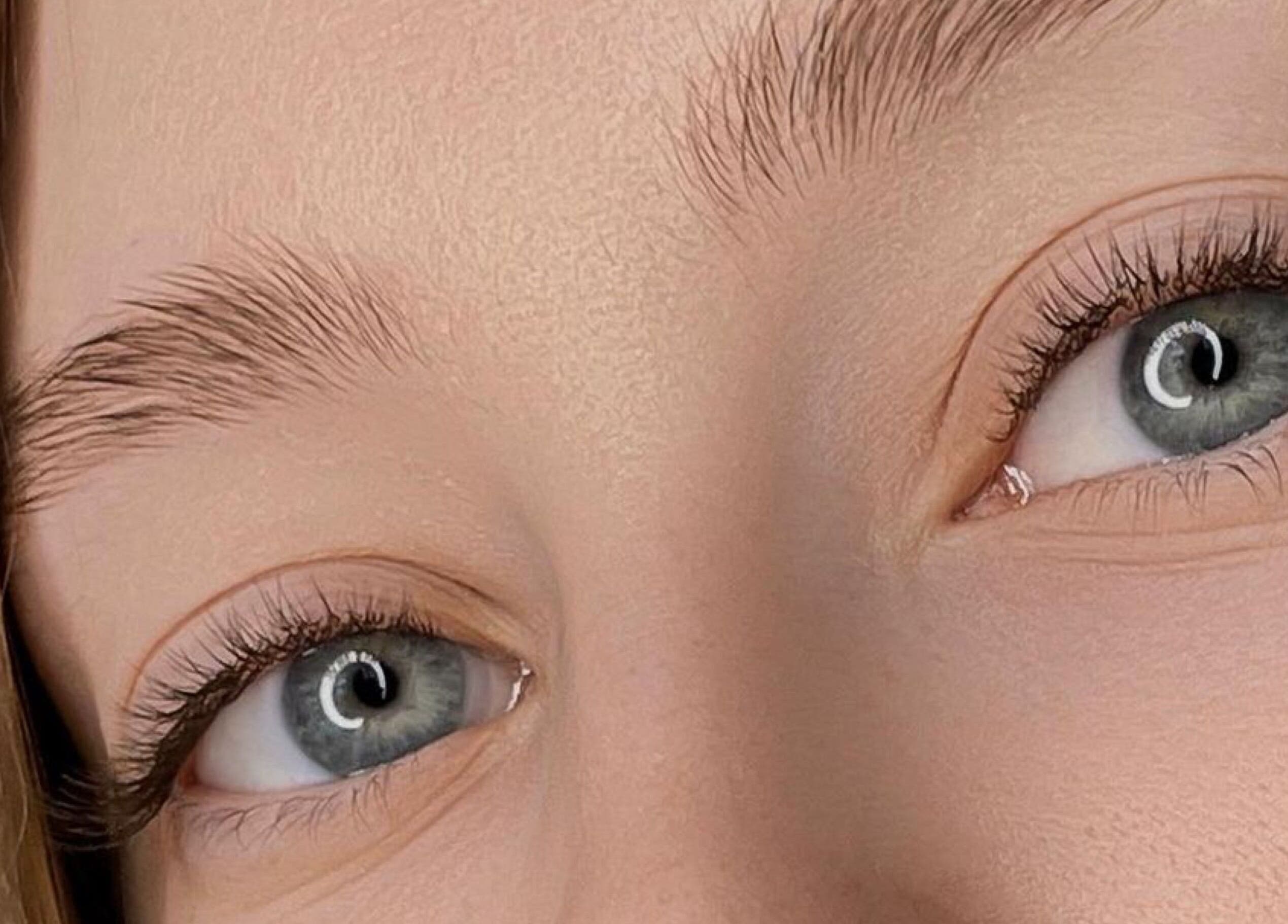 Close-up of styled lashes at Fancy Lash - Bondi Junction, Bondi Junction, New South Wales, AU.