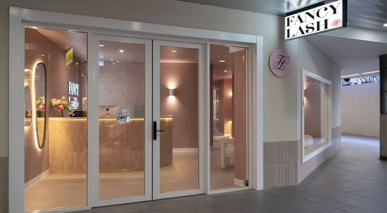 Chic entrance of Fancy Lash - Chatswood, a beauty venue in Chatswood, New South Wales, AU with stylish decor.