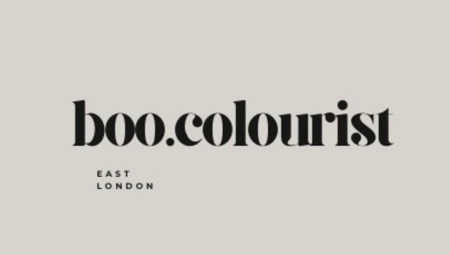 boo.colourist | East London logo in elegant black font on off-white background, London, England, GB.