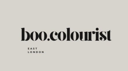 boo.colourist | East London logo in elegant black font on off-white background, London, England, GB.