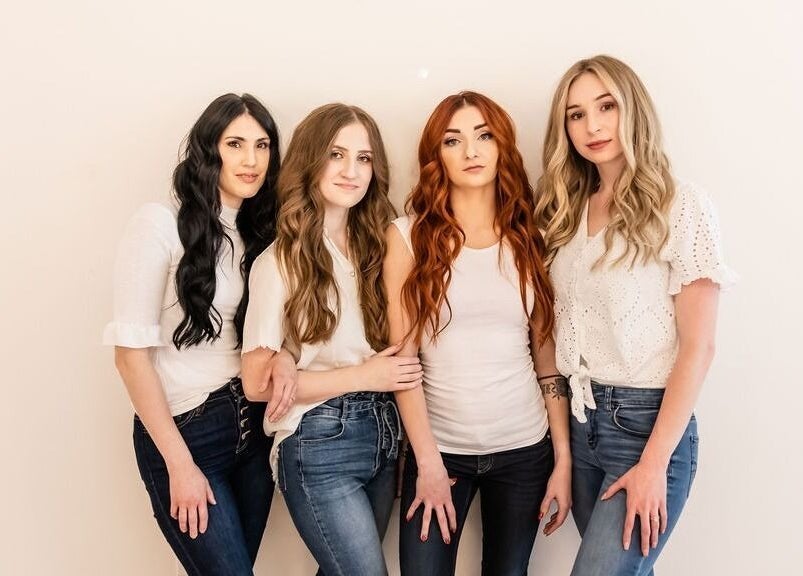 Stylish women showcasing hair at West Ivie Collective Beauty Lounge • Hair Extensions • Education, Lindon, Utah, US.