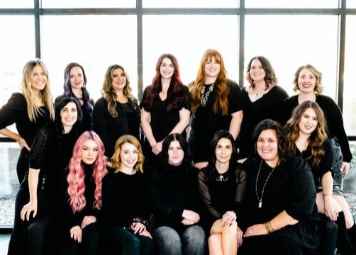 Team of stylists at West Ivie Collective Beauty Lounge, Lindon, Utah. Hair Extensions & Education hub.