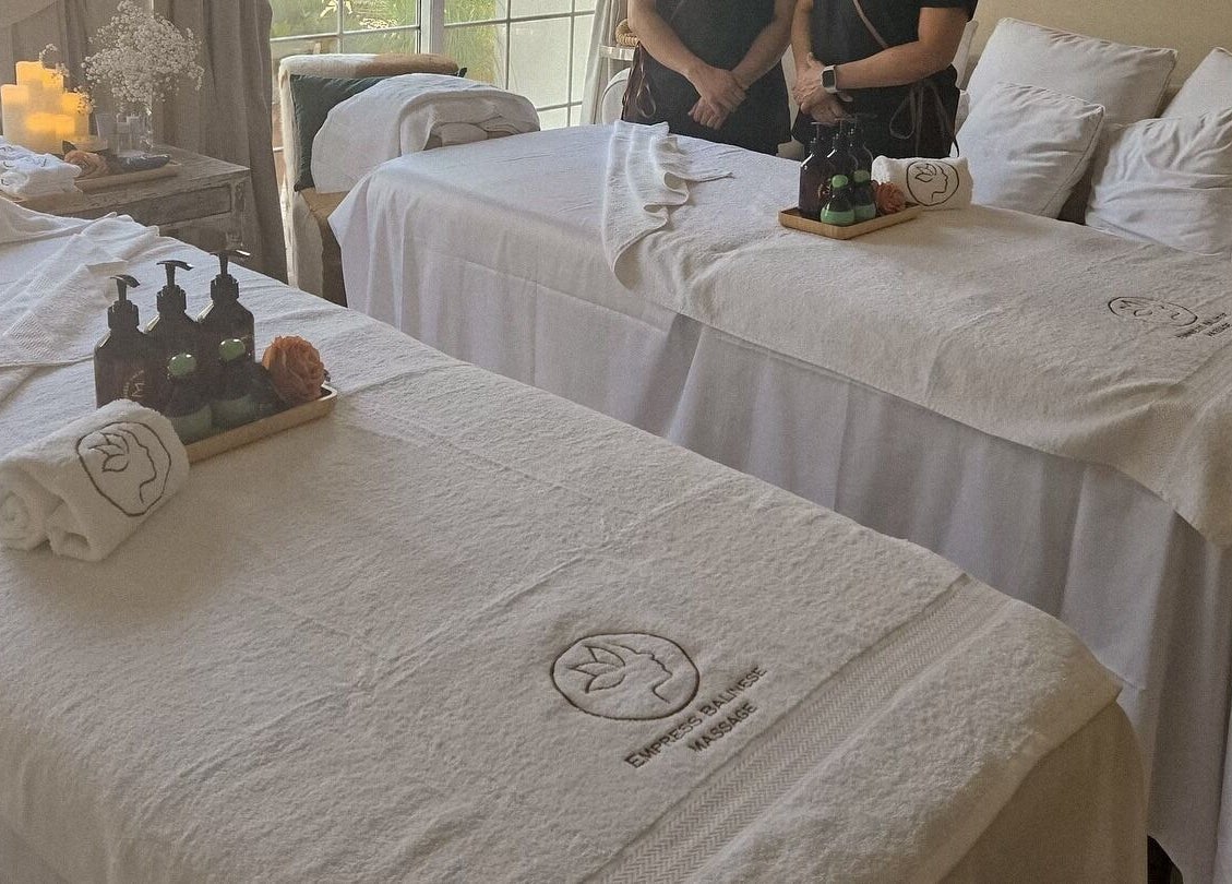 Luxurious massage tables at Empress Balinese Massage - Home Service in Dubai, Dubai, AE, exude relaxation.