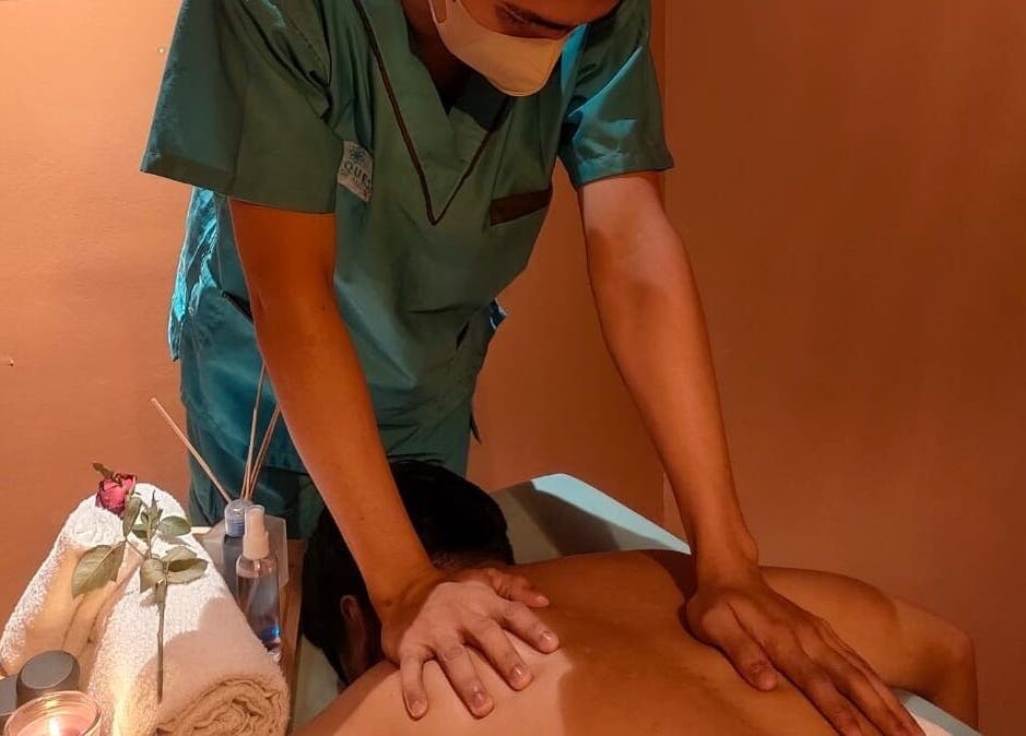 Relaxing massage session at Turquesa Massage and Spa, Makati, Metro Manila, PH showcasing a serene atmosphere.