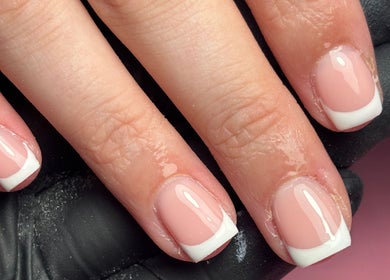 Elegant French manicure at Beauty by Lauren F, Belfast, Northern Ireland, GB.
