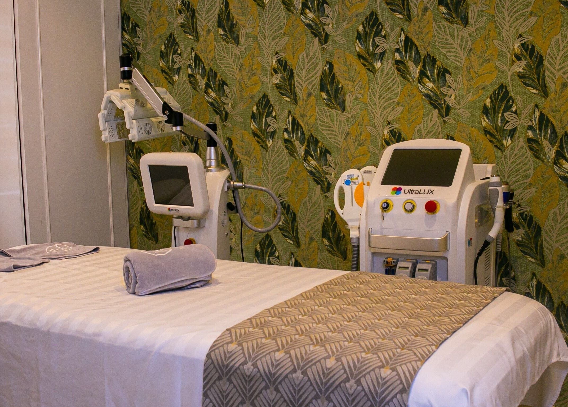 Elegant treatment room at The Medspa at Rj4, Lagos, Lagos, NG, featuring advanced equipment and serene decor.