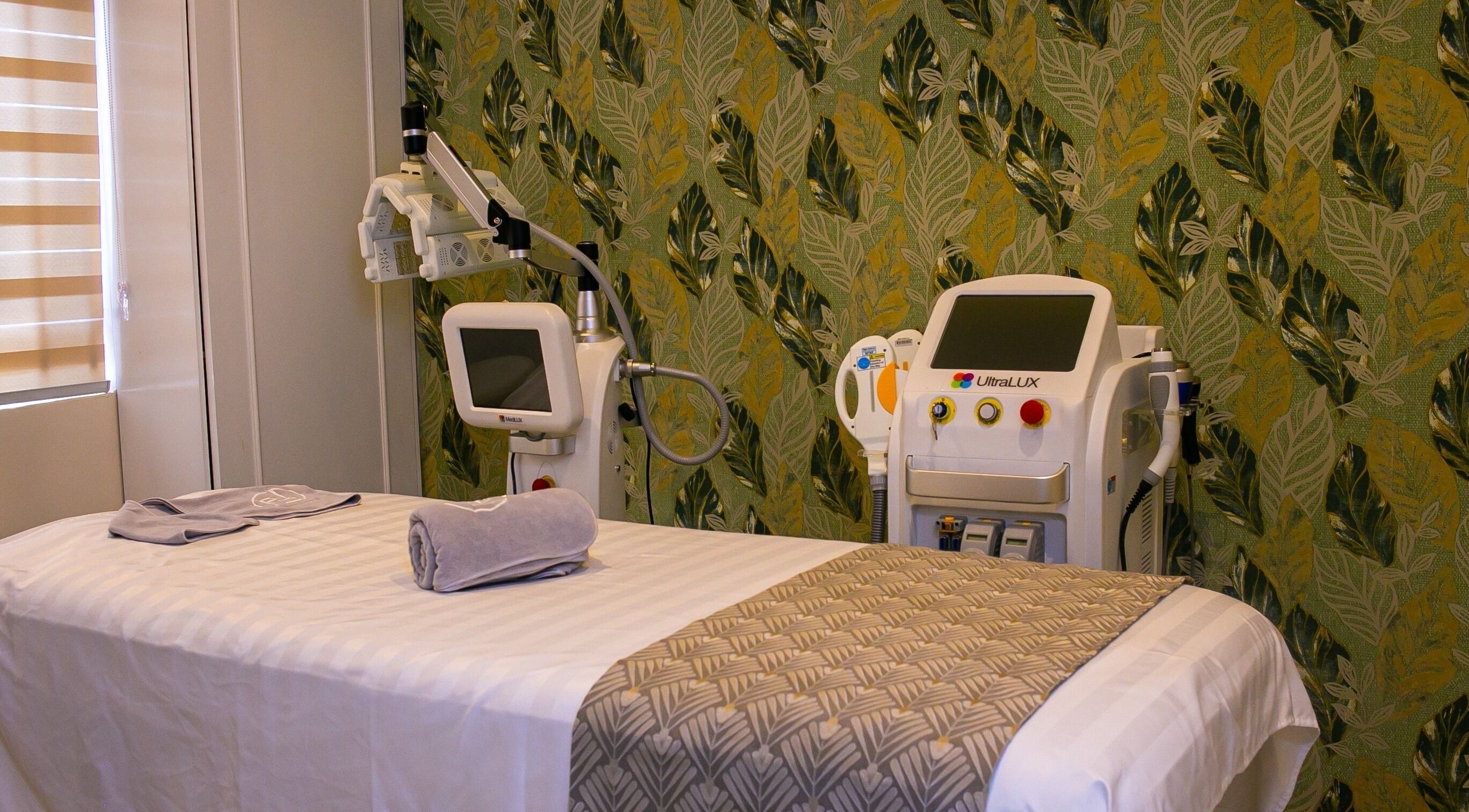 Elegant treatment room at The Medspa at Rj4, Lagos, Lagos, NG, featuring advanced equipment and serene decor.
