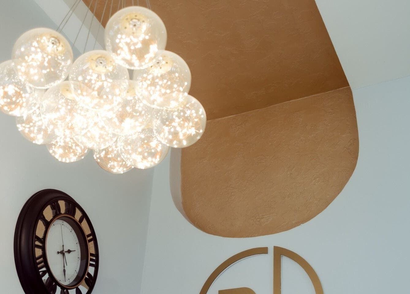 Chic chandelier at The Medspa at Rj4 in Lagos, Lagos, NG.